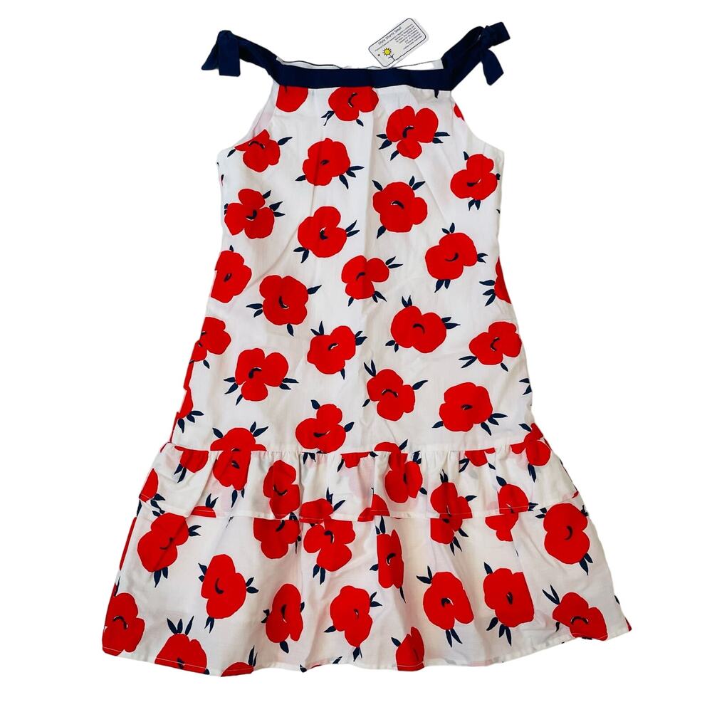 NWT Florence Eiseman Size 12 Floral Dress with Shoulder Ties